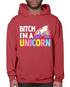 bitch im a unicorn 61# - unicorn- Hoodie