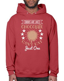 books are like chocolate cant eat just one 57# - chocolate- Hoodie