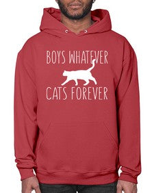 boys whatever cats forever - cats- Hoodie