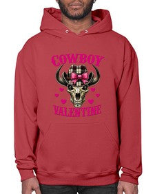 cowboy valentine western valentine 349# - western- Hoodie