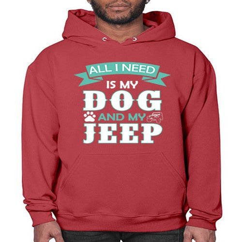 dog and jeep 74# - dogs- Hoodie