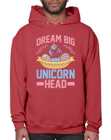dream big unicorn head 98# - unicorn- Hoodie