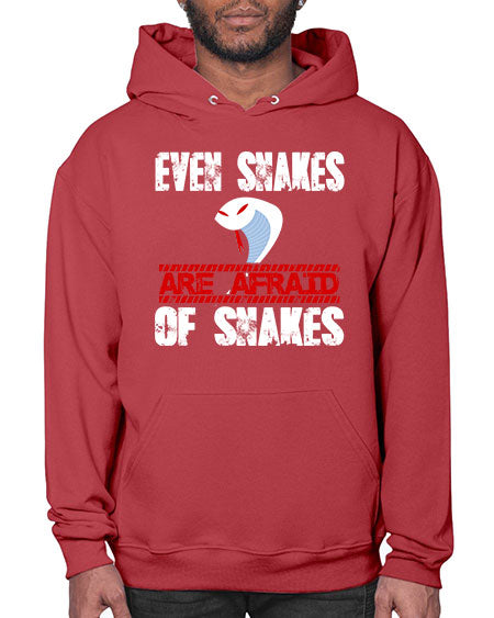 even snakes are afraid of snakes - snake- Hoodie