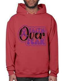 faith over fear 139# - alzheimers- Hoodie