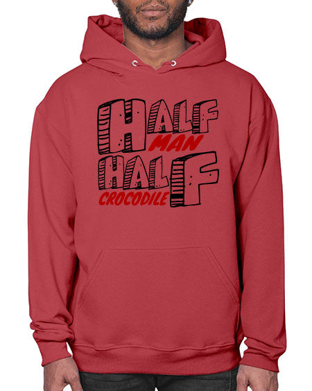 half man half crocodile - alligator- Hoodie