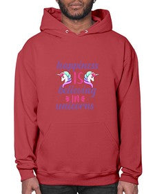 happiness is believing in unicorns 156# - unicorn- Hoodie