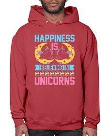 happiness is believing in unicorns 164# - unicorn- Hoodie