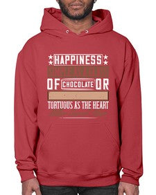 happiness simple as a glass of chocolate or tortuous as the heart bitter sweet alive 185# - chocolate- Hoodie