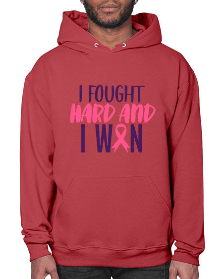 i fought hard and i won Style 10# - breast cancer- Hoodie