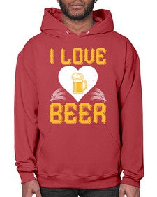 i love beer 1135# - beer- Hoodie