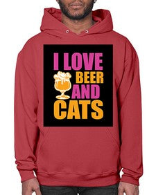 i love beer and cats 1137# - beer- Hoodie