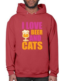 i love beer and cats 1138# - beer- Hoodie