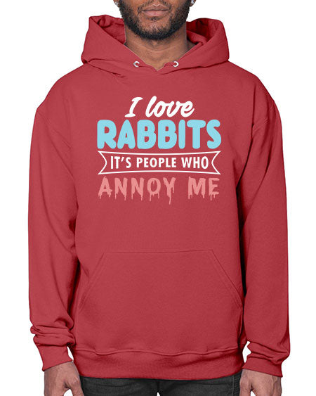 i love rabbits its people who annoy me - rabbit- Hoodie