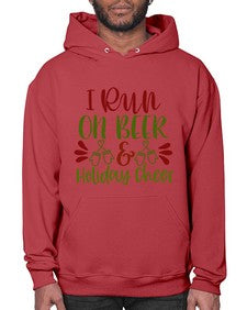 i run on beer holiday cheer 1160# - beer- Hoodie