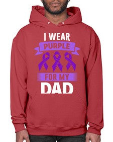 i wear purple for dad 169# - alzheimers- Hoodie