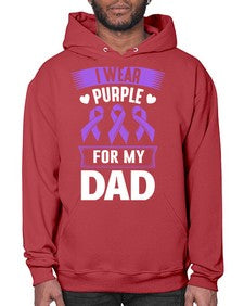 i wear purple for dad 170# - alzheimers- Hoodie