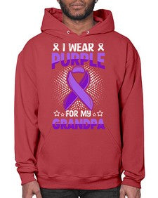 i wear purple for grandpa 172# - alzheimers- Hoodie