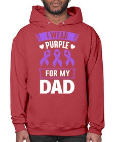 i wear purple for my 186# - alzheimers- Hoodie