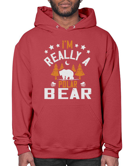 im really a polar bear 147# - bears - animals- Hoodie