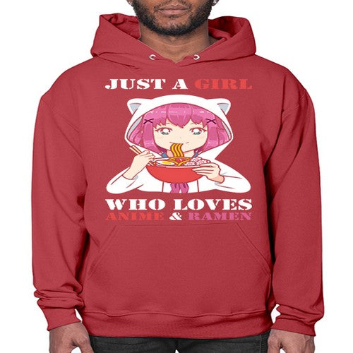 just a girl who loves anime and ramen258# - anime- Hoodie