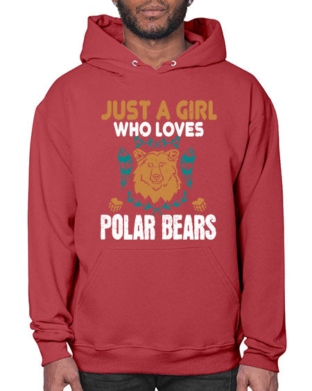 just a girl who loves polar bear 163# - bears - animals- Hoodie
