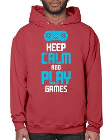 keep calm and play games 133# - video games- Hoodie