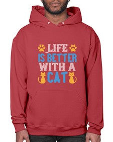 life is better with cat Style 64# - cats- Hoodie