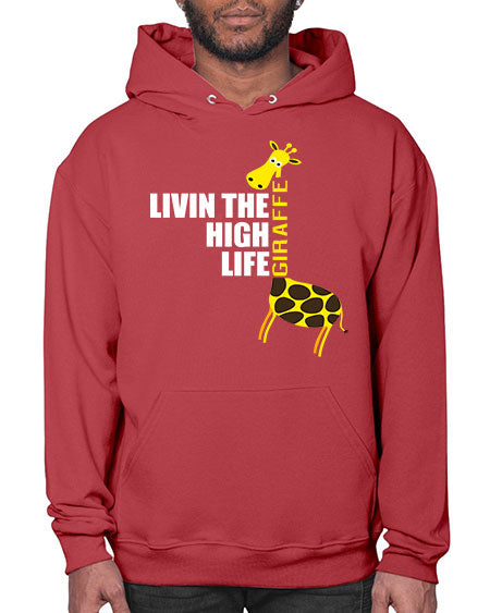 living the high life giraffe - giraffee- Hoodie