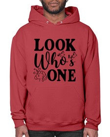 look whos one 262# - unicorn- Hoodie