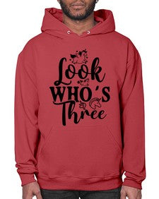 look whos three 265# - unicorn- Hoodie