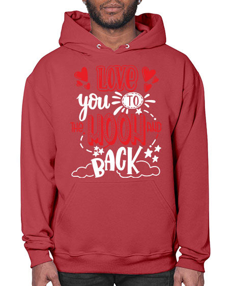 love you to the moon and back 4# - moon- Hoodie