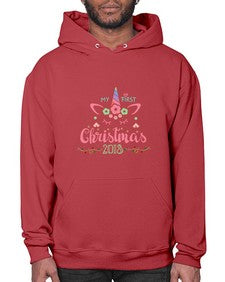 my first christmas unicorn 317# - unicorn- Hoodie
