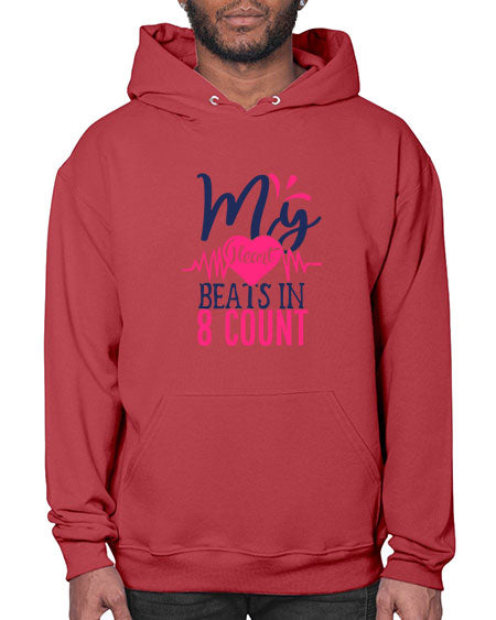 my heart beats in count 1740# - cheer- Hoodie
