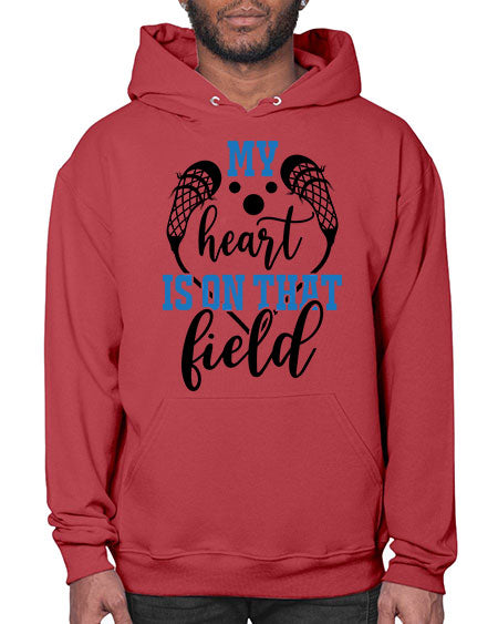 my heart is on that field 13# - lacrosse- Hoodie