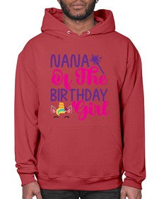 nana of the birthday girl 328# - unicorn- Hoodie
