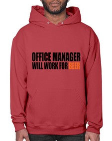 office manager will work for beer copy 1453# - beer- Hoodie