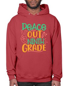 peace out nineth grade 637# - nineth grade- Hoodie