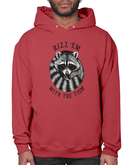 rizzem with the tism 53# - raccoon- Hoodie