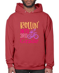 rollin into third grade 782# - third grade- Hoodie