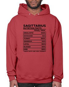 sagittarius Nutrition Facts 400# - sagittarius- Hoodie
