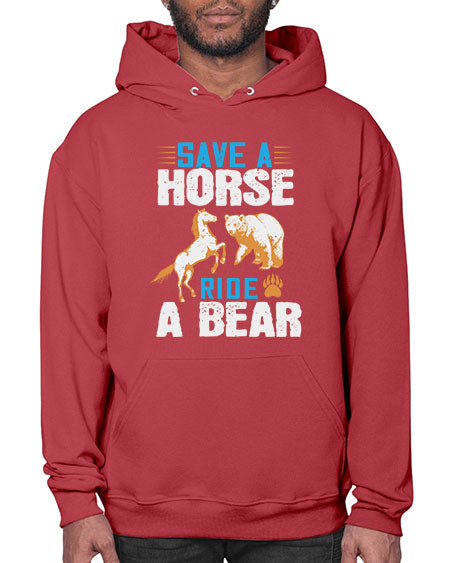 save a horse ride a bear 245# - bears - animals- Hoodie