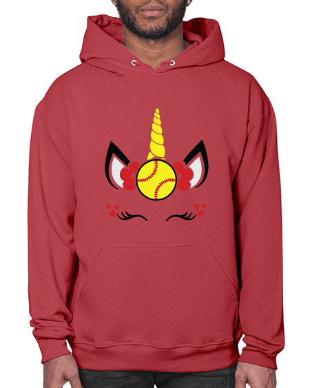 softball unicorn 398# - softball- Hoodie