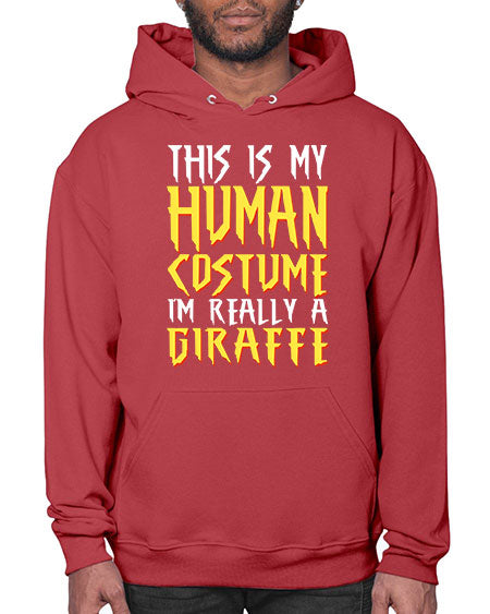 this is my human costume im really a giraffe - giraffee- Hoodie