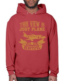 this view is just plane beautiful  44# - airplane- Hoodie