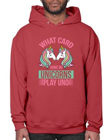 what card game do unicorns play uno 548# - unicorn- Hoodie