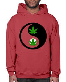 yin and yang weed 1264# - marijuana- Hoodie