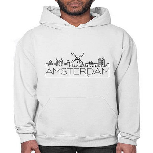 Amsterdam Minimal Skyline 317# - cities- Hoodie