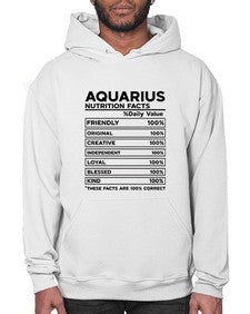 Aquarius Nutrition Facts 67# - aquarius- Hoodie