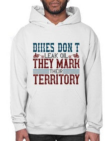 Bikes dont leak oil they mark their territory 10# - motorcycle- Hoodie