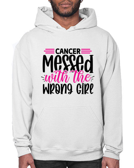 Cancer Messed with the Wrong Girl 29# - breast cancer- Hoodie